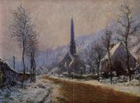 Monet, Claude Oscar - Church at Jeufosse, Snowy Weather